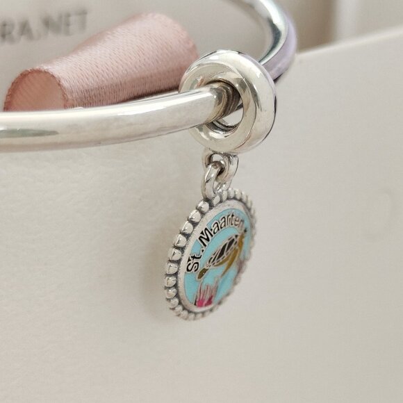 Pandora St. Maarten Sea Turtles Exclusive Dangle Charm with box - Picture 4 of 6